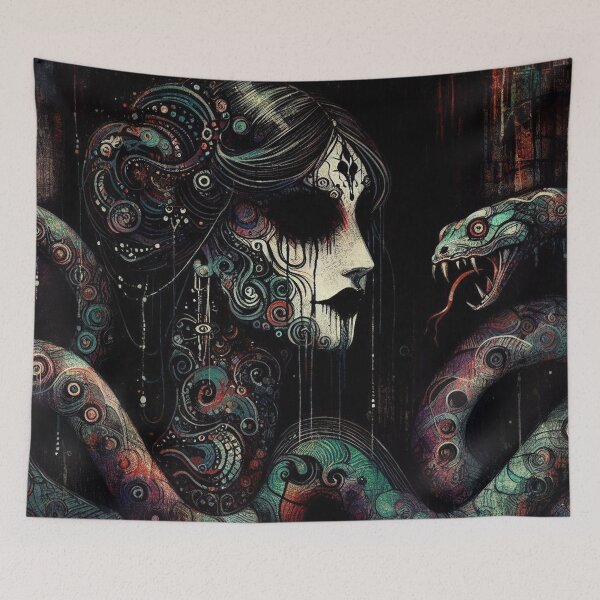Item preview, Abstract Serpent Lady Art designed and sold by TheDarkWardrobe.