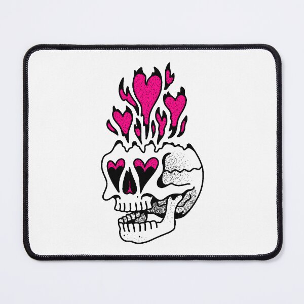 Item preview, Pink mind blown skull with hearts designed and sold by Jilly Rose Ink.