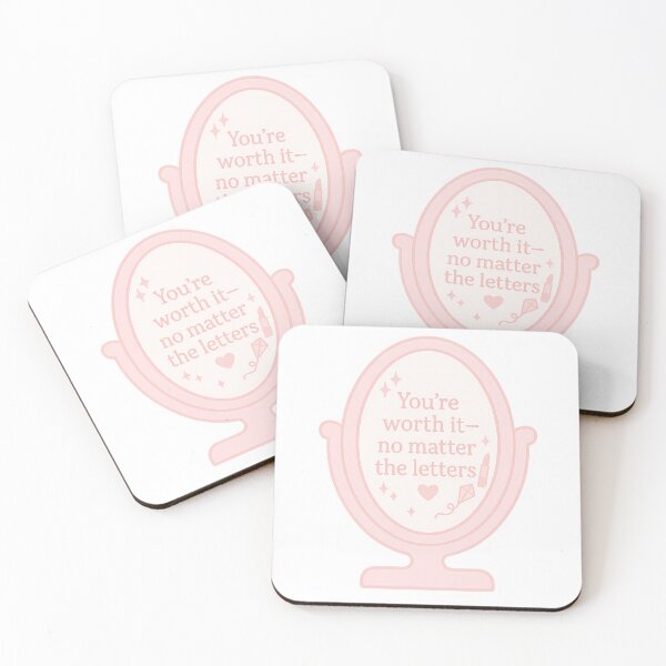 Item preview, Sorority Mirror Message – You're Worth It Sticker designed and sold by summer-loving.