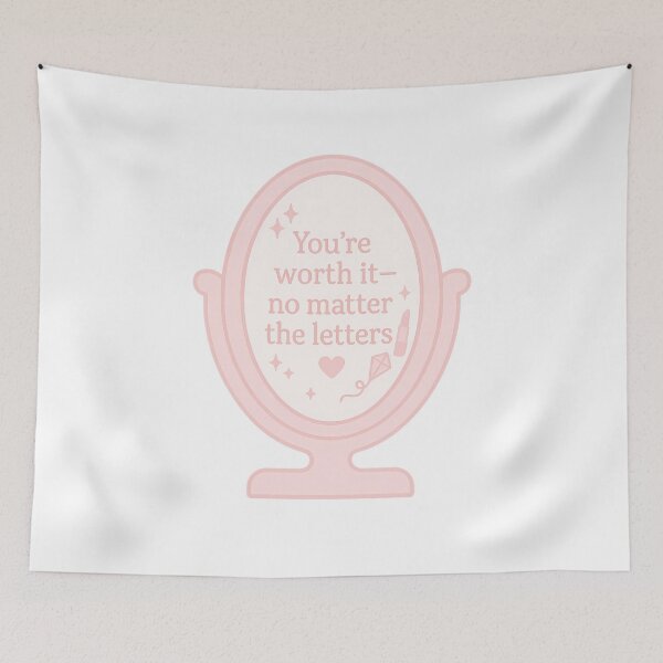 Item preview, Sorority Mirror Message – You're Worth It Sticker designed and sold by summer-loving.