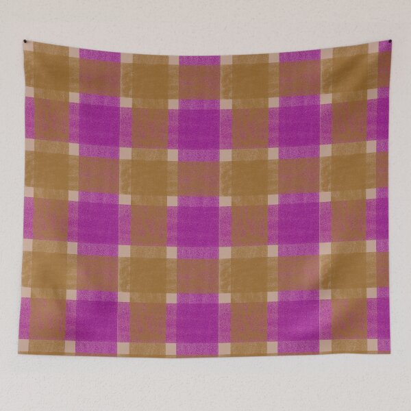 Item preview, Static Hot Purple and Tan Plaid designed and sold by maccm.