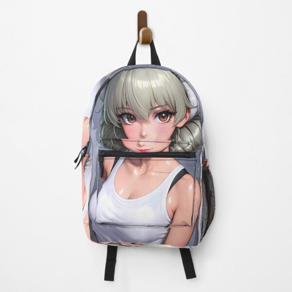 Artikelvorschau, Anchovy Girls und Panzer Game Girl Twin Bun Duschszene Weißer Tank entworfen und verkauft von juniorcastros.