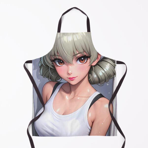 Artikelvorschau, Anchovy Girls und Panzer Game Girl Twin Bun Duschszene Weißer Tank entworfen und verkauft von juniorcastros.