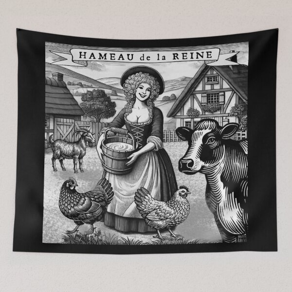 Item preview, French Queen Marie Antoinette in her hobby farm at the Palace of Versailles Lithograph designed and sold by bushwombat.