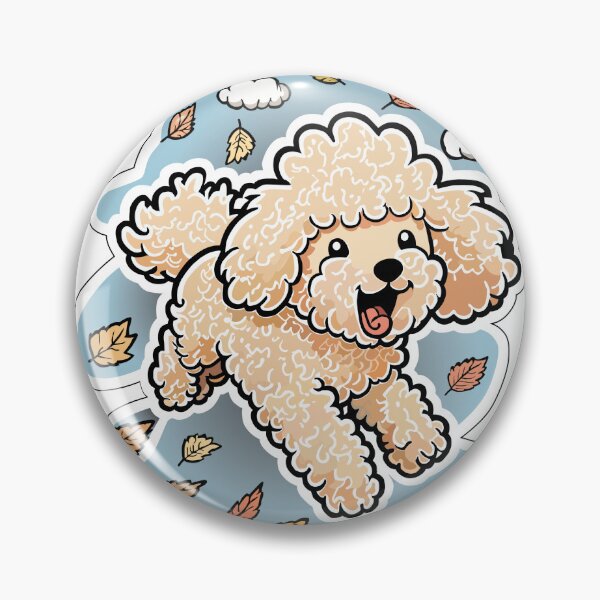 Item preview, Caniche corriendo en hojas designed and sold by SquishyKitkat.