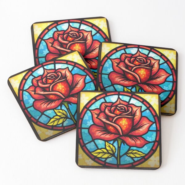 Item preview, Rose in Stained Glass designed and sold by Grandpa's Workshop.