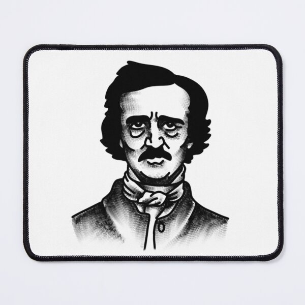 Item preview, Edgar Allen Poe portrait designed and sold by Jilly Rose Ink.