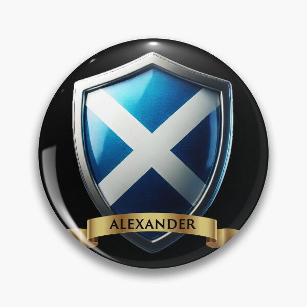 Item preview, Alexander Name Banner with National Shield  Scottish Pride Edition designed and sold by Highlandkings.