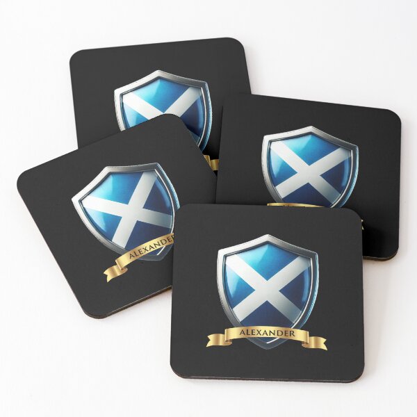 Item preview, Alexander Name Banner with National Shield  Scottish Pride Edition designed and sold by Highlandkings.
