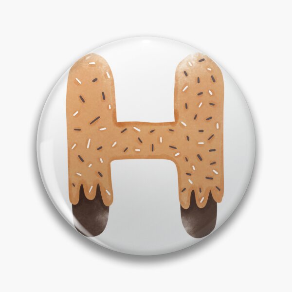 Item preview, Donut Letter H - Sweet Alphabet Chocolate Icing with Sprinkles designed and sold by inelistudio.