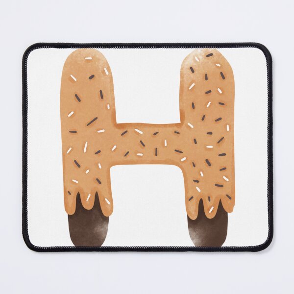 Item preview, Donut Letter H - Sweet Alphabet Chocolate Icing with Sprinkles designed and sold by inelistudio.