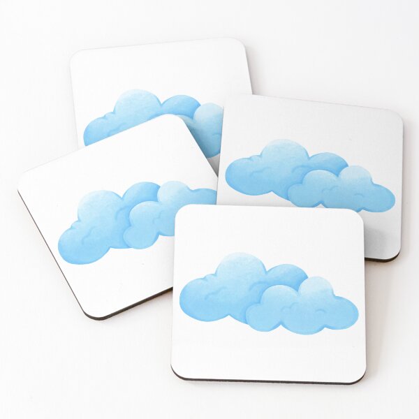 Item preview, Cute Kawaii Blue Cloud Cartoon - Smiling Pastel Cloud Illustration designed and sold by inelistudio.