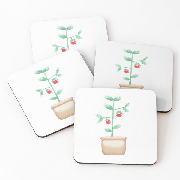 Item preview, Cute Kawaii Tomato Plant in Pot - Adorable Garden Plant Cartoon designed and sold by inelistudio.