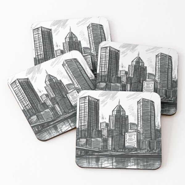 Item preview, Pittsburgh in Pencil sketch designed and sold by Grandpa's Workshop.