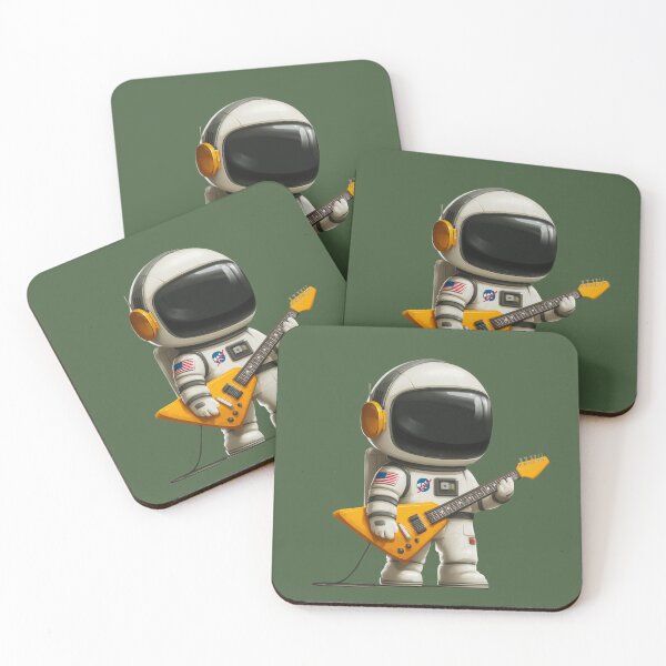 Item preview, Stargazing Strummer – A Tiny Astronaut & Their Moth Guitar // designed and sold by Art by Maria Milenova.