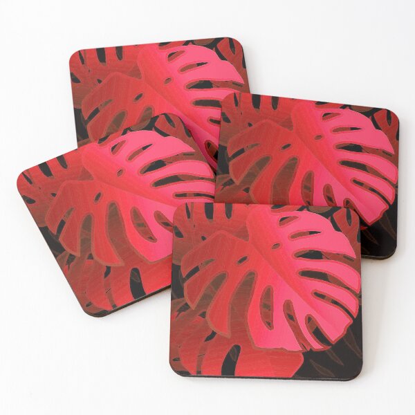 Item preview, Tropical Red Palm Leaves Graphic Art Design designed and sold by DEC02.