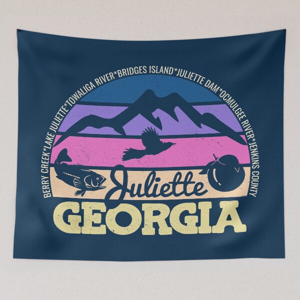 Item preview, Juliette Georgia Sunset Retro Vintage Local Pride Logo designed and sold by CRHPOD20.