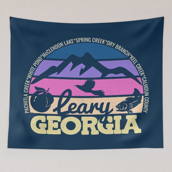 Item preview, Leary Georgia Sunset Retro Vintage Local Pride Logo designed and sold by CRHPOD20.