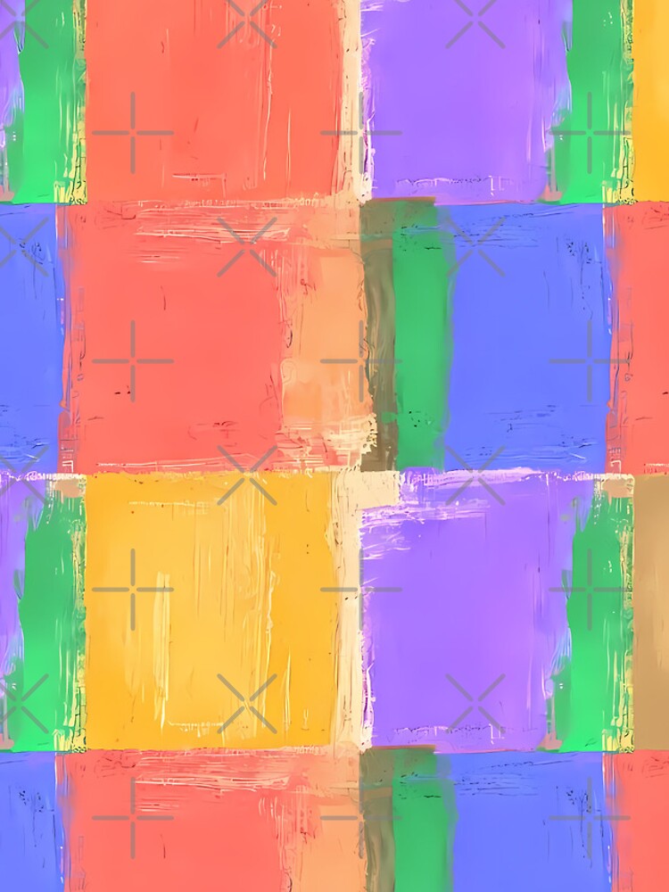 Thumbnail 4 of 4, iPhone Case, Vibrant Abstract Grid – Hand-Painted Color Block Pattern designed and sold by UniqueDesign751.