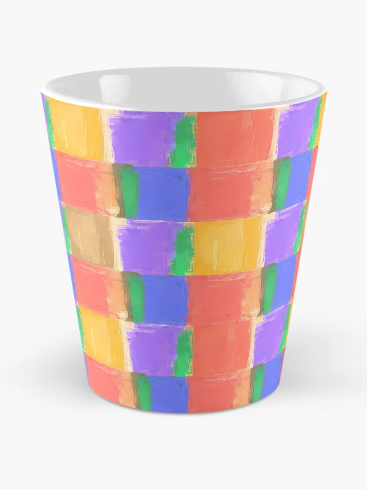 Thumbnail 2 of 4, Coffee Mug, Vibrant Abstract Grid – Hand-Painted Color Block Pattern designed and sold by UniqueDesign751.