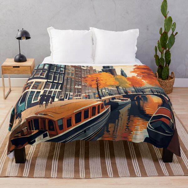 Item preview, Amsterdam Modern Travel Poster Vintage Look designed and sold by Glimmersmith.