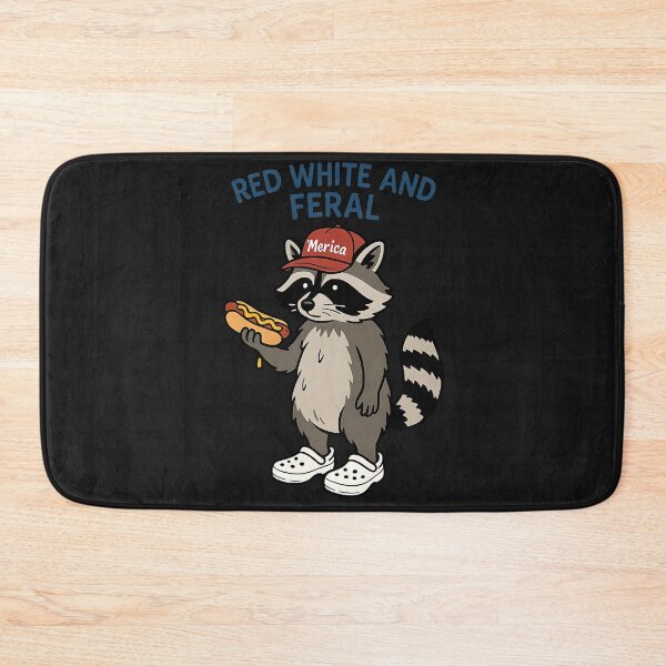 Item preview, Red White and Feral Raccoon Funny USA 4th of July Boys Girls designed and sold by TalalosART.