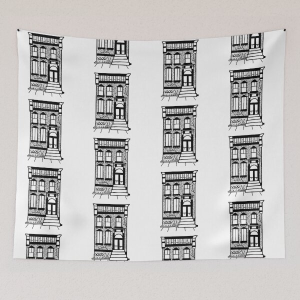 Item preview, Brownstone apartment  designed and sold by Jilly Rose Ink.