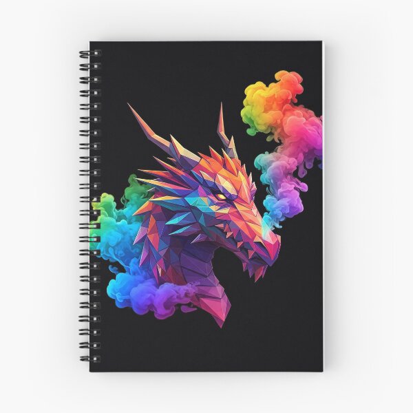 Item preview, Geometric Dragon Head with Black Background and Colorful Smoke designed and sold by Kowalsky88.