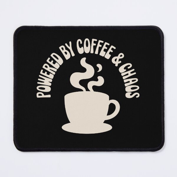 Item preview, Coffee Mom – Powered By Coffee and Chaos Funny Quote designed and sold by Mustapha  ALAHAYANE.