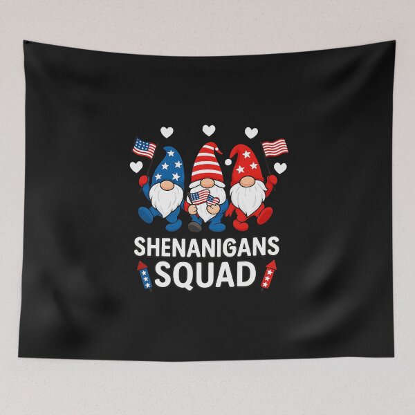 Item preview, Shenanigans Squad Happy 4th Of July Funny Gnome Patriotic designed and sold by TalalosART.