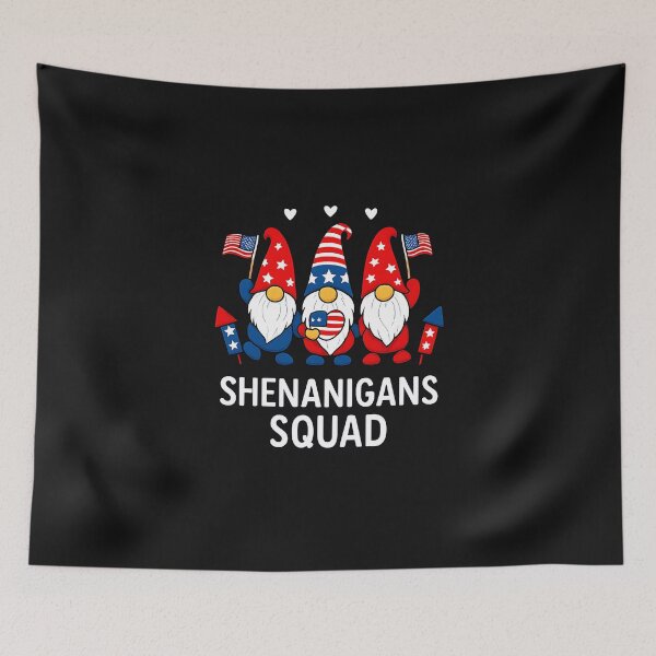 Item preview, Shenanigans Squad Happy 4th Of July Funny Gnome Patriotic designed and sold by TalalosART.
