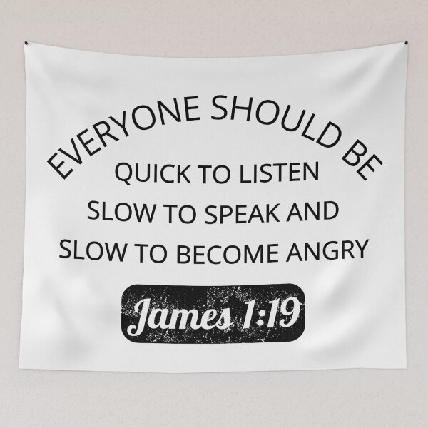 Item preview, Quick to Listen, Slow to Speak - James 1:19 designed and sold by MoriaStore.