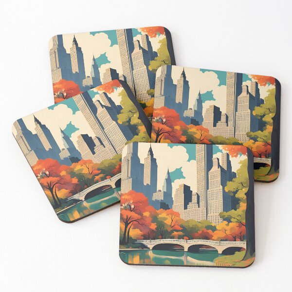 Item preview, Manhattan New York Modern Travel Poster designed and sold by Glimmersmith.