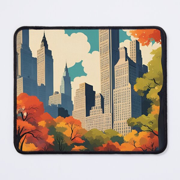 Item preview, Manhattan New York Modern Travel Poster designed and sold by Glimmersmith.