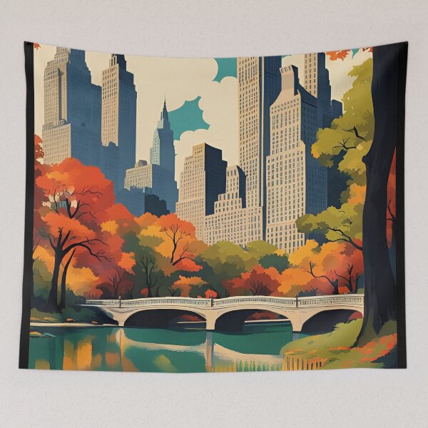 Item preview, Manhattan New York Modern Travel Poster designed and sold by Glimmersmith.