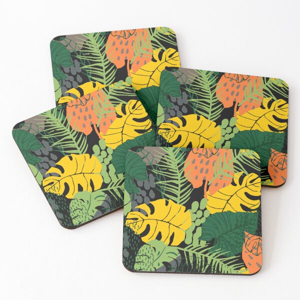 Item preview, Tropical Palm Leaves Island Pattern On Chic Black designed and sold by DEC02.
