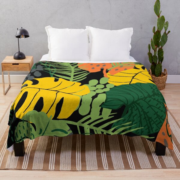 Item preview, Tropical Palm Leaves Island Pattern On Chic Black designed and sold by DEC02.