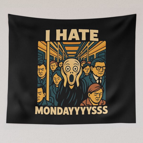 Item preview, Subway Rush Hour Scream Hate Mondays designed and sold by Blok45.