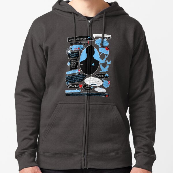 Connor_Quote Zipped Hoodie