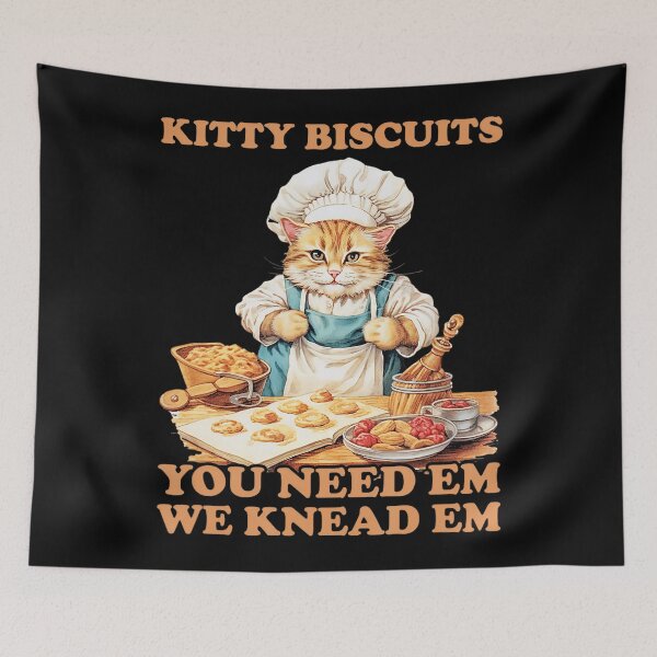 Item preview, Cute Kitty Biscuits We Knead Em You Need Em Cats Baking designed and sold by Cute-Collection.