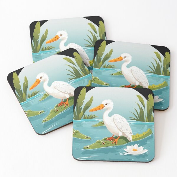 Item preview, Alligator and Stork in Swamp designed and sold by TurtleDojo.