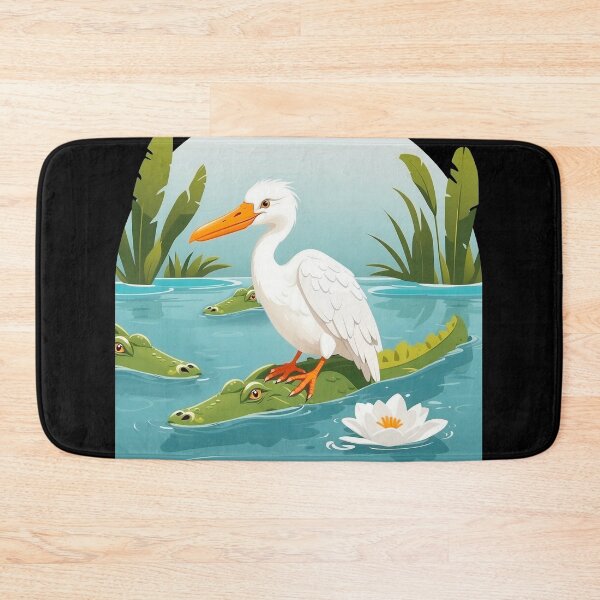 Item preview, Alligator and Stork in Swamp designed and sold by TurtleDojo.