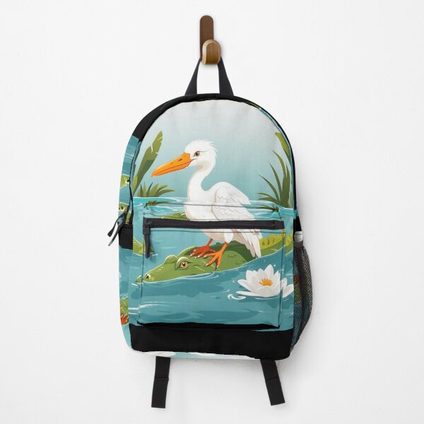 Item preview, Alligator and Stork in Swamp designed and sold by TurtleDojo.