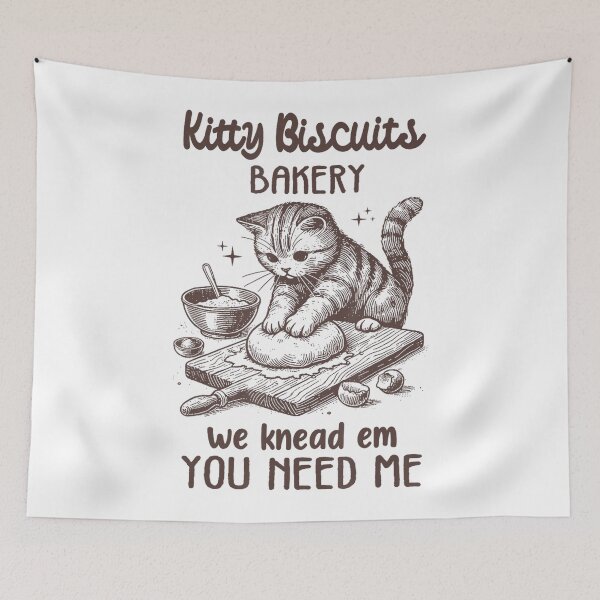 Item preview, Funny Kitty Biscuits We Knead Em You Need Em Cat Lover Baking designed and sold by Cute-Collection.