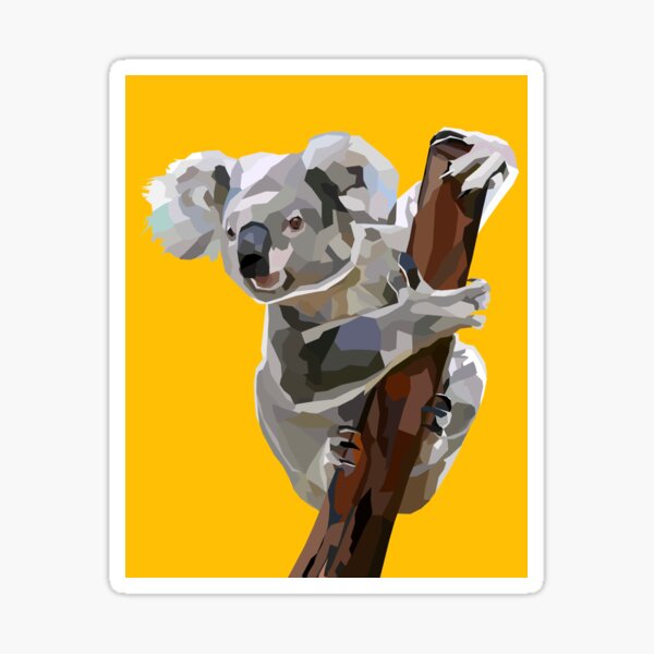 The koala (Phascolarctos cinereus) Australian Animals - Chris Corish Sticker