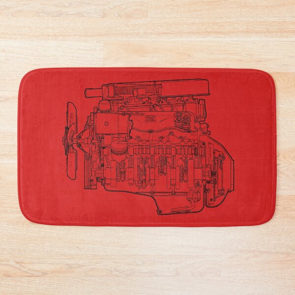 Item preview, 1962 Chevy 409 Horsepower V8 Engine Schematic Diagram (Black Typeset) designed and sold by YuckyCat.
