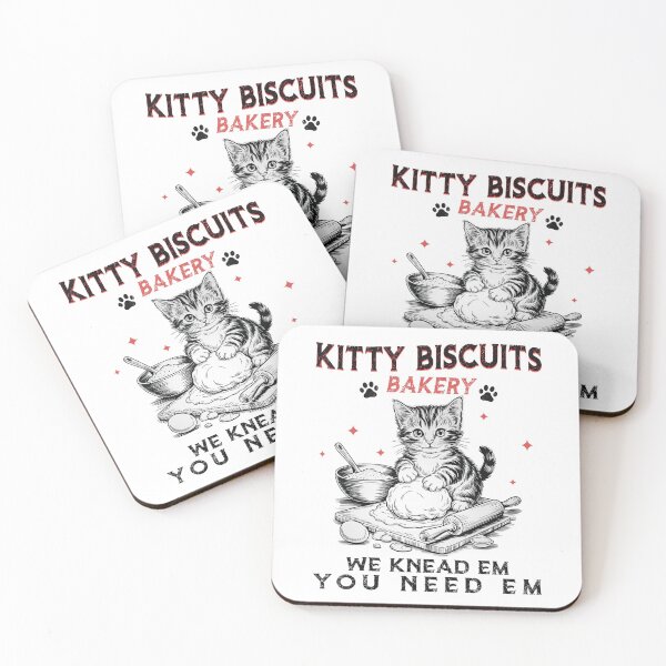 Item preview, Kitty Biscuits We Knead Em You Need Em Cat Lover Baking Retro designed and sold by Cute-Collection.