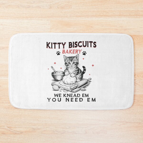 Item preview, Kitty Biscuits We Knead Em You Need Em Cat Lover Baking Retro designed and sold by Cute-Collection.