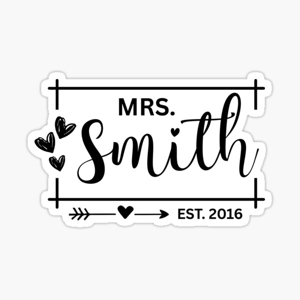 Item preview, Mrs. Smith Estimated 2016 - 9th Wedding Anniversary Gift for Her Wifey Women designed and sold by Mozaic Clothes.
