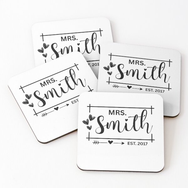 Item preview, Mrs. Smith Estimated 2017 - 8th Wedding Anniversary Gift for Her Wifey Women designed and sold by Mozaic Clothes.
